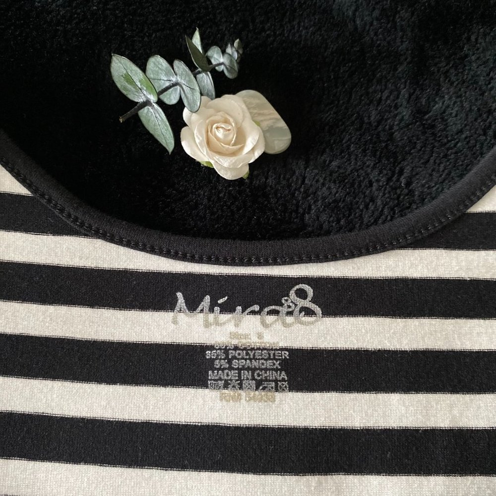 NWOT MIRA 88 Tank Dress Cotton Black/White Stripe - Sz Small - Picture 3 of 5